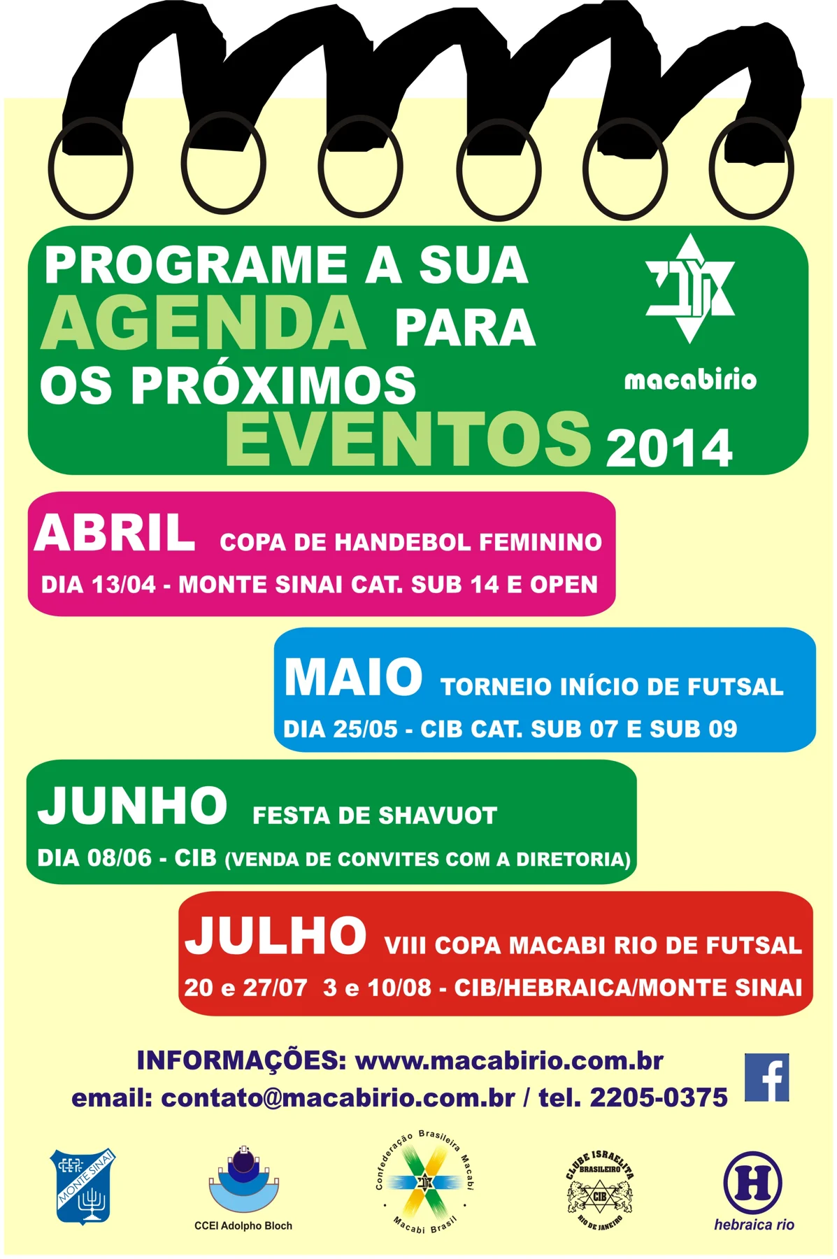 AGENDA MACABI RIO