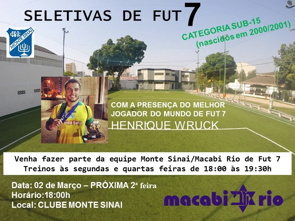 Seletiva de FUT 7 Sub-15 no MONTE SINAI